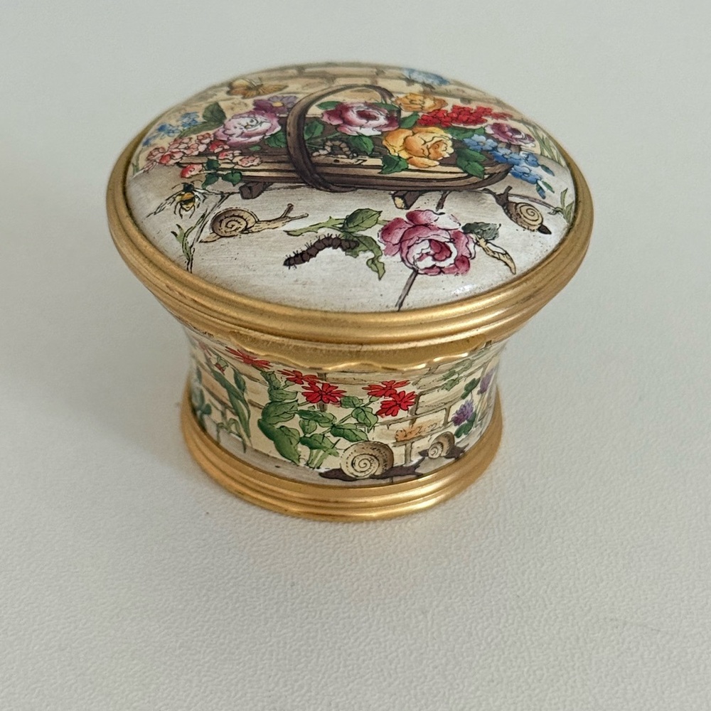 Halcyon Days Enamels Floral Box